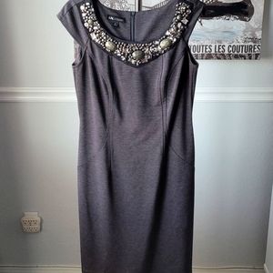 I.N. Studio one piece 👗  charcoal gray w/ stones